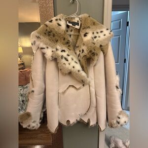 Vintage regent park faux lynx fur jacket